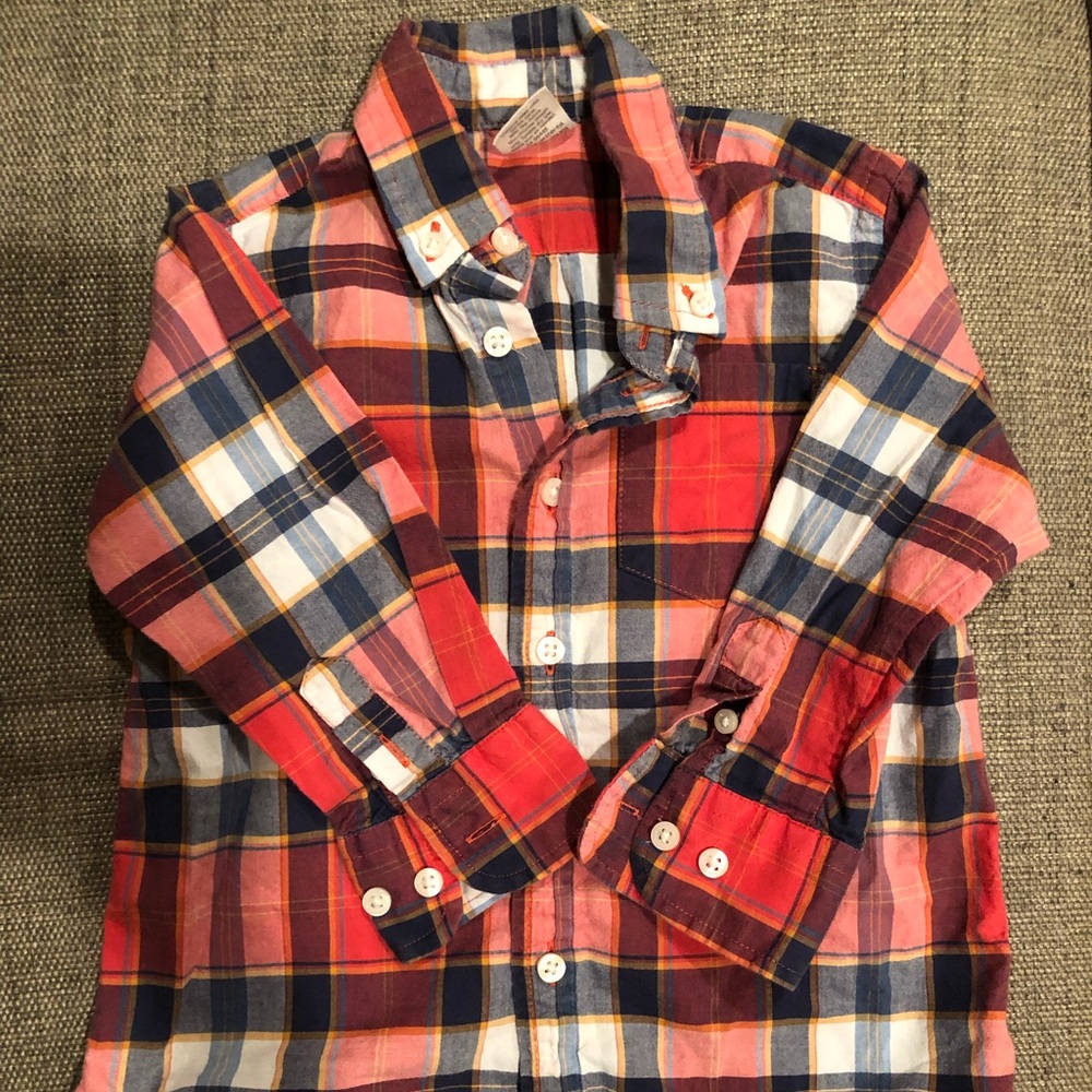 JCrew crewcuts size 2T plaid button down